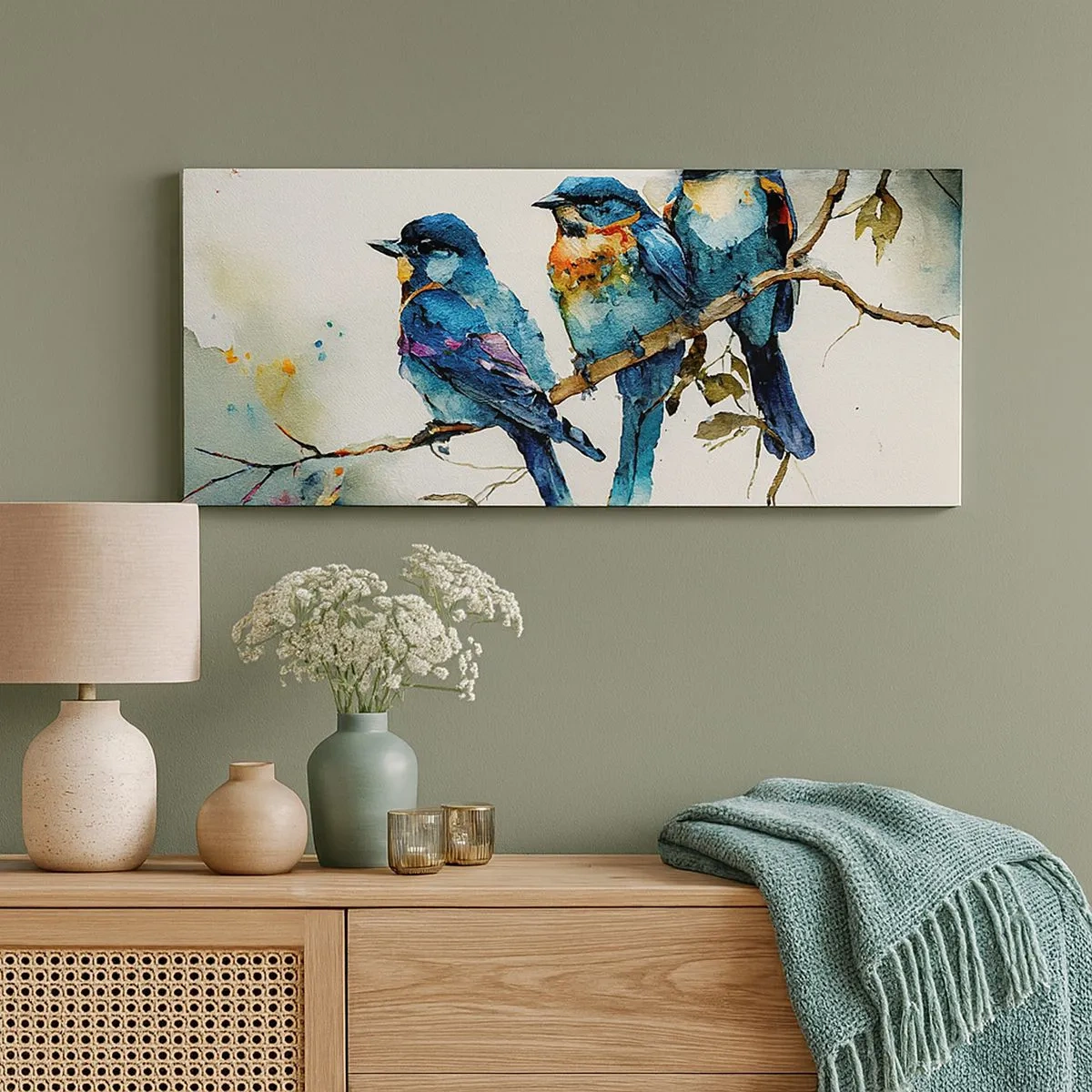 Schilderen op canvas - Is hij boos geworden? - 100x40 cm