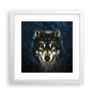 Poster in een witte lijst - Alfa? en omega - 30x30 cm