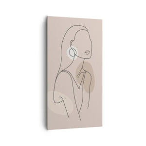 Schilderen op canvas - meisjesachtig icoon - 55x100 cm