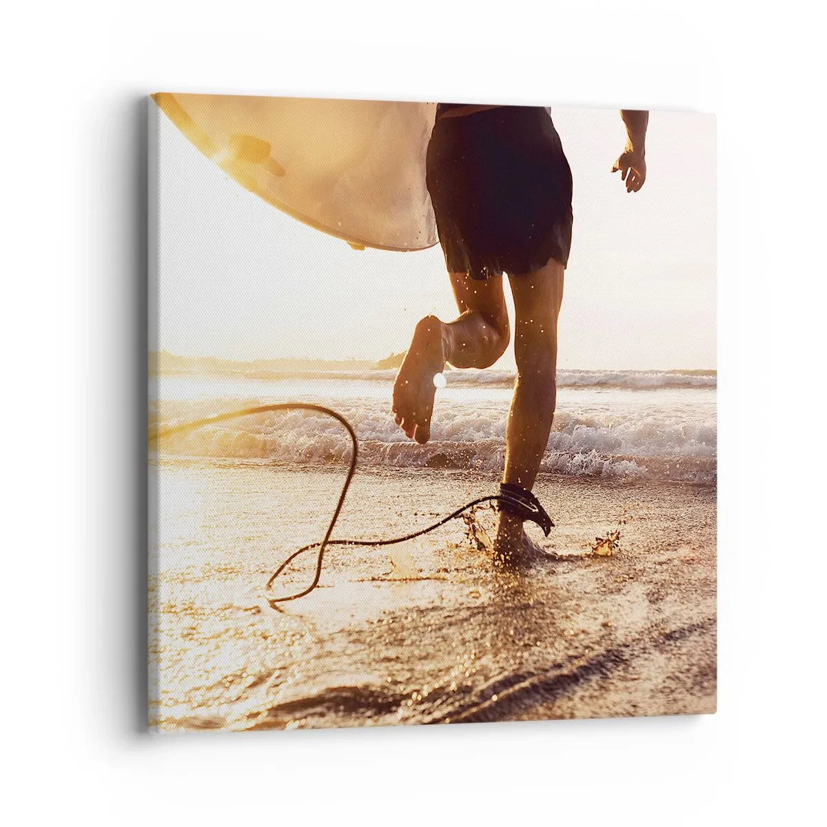Schilderen op canvas - Om de golf te ontmoeten - 40x40 cm