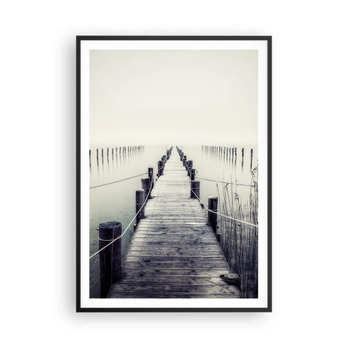 Poster in een zwarte lijst - Dompel jezelf onder in vrede - 70x100 cm