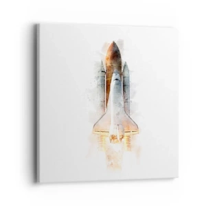 Schilderen op canvas - Ontdekkingsreizigers, aan de slag - 40x40 cm