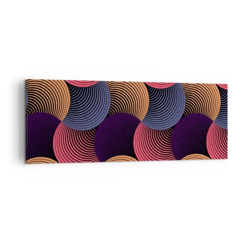 Schilderen op canvas - In een cirkelvormig ritme - 140x50 cm