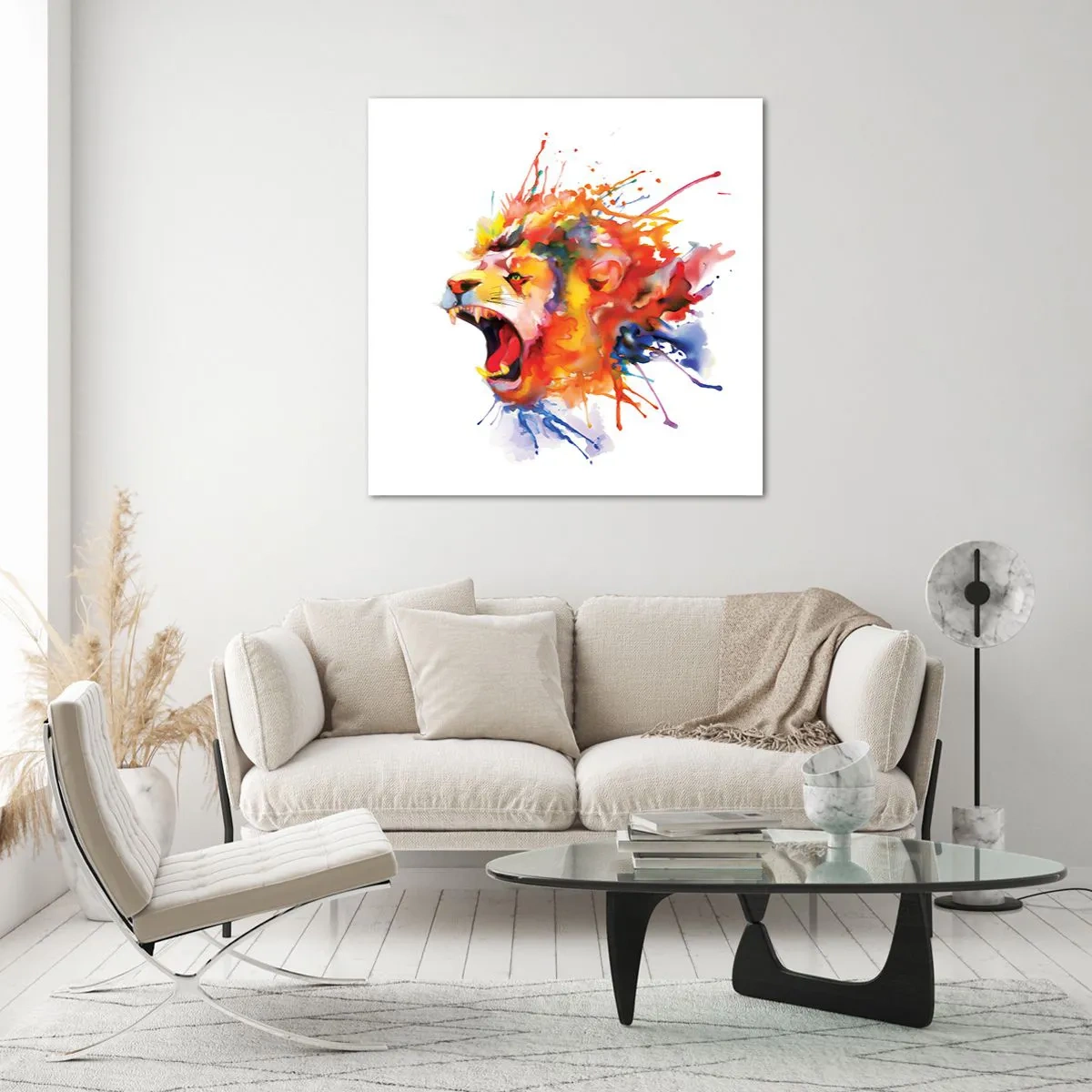 Schilderen op glas - Van woede exploderen  - 50x50 cm