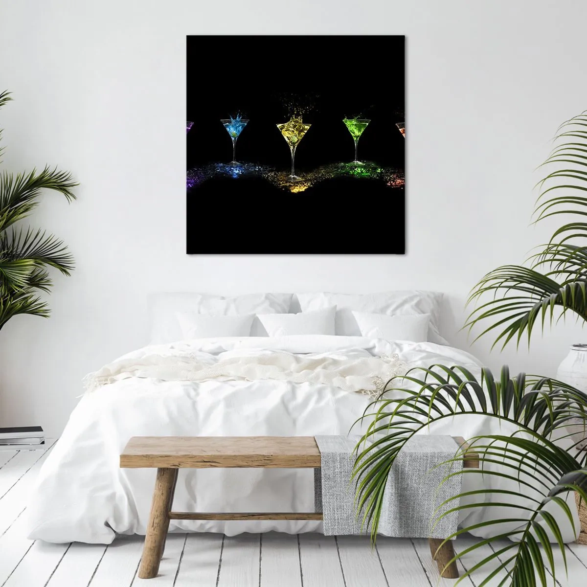 Schilderen op canvas - Kleuren van vreugde in kristalglas - 50x50 cm