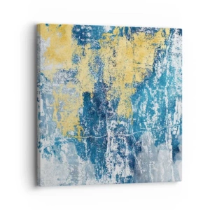 Schilderen op canvas - Abstractie vol met weer - 30x30 cm
