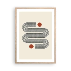 Een poster in een licht eiken lijst - Van het begin tot het eind - 50x70 cm