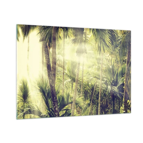 Schilderen op glas - In groene hitte - 100x70 cm