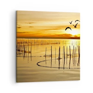 Schilderen op canvas - In de visserij - 50x50 cm