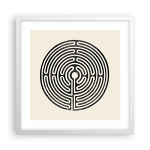 Poster in een witte lijst - Mysterieuze orde - 40x40 cm