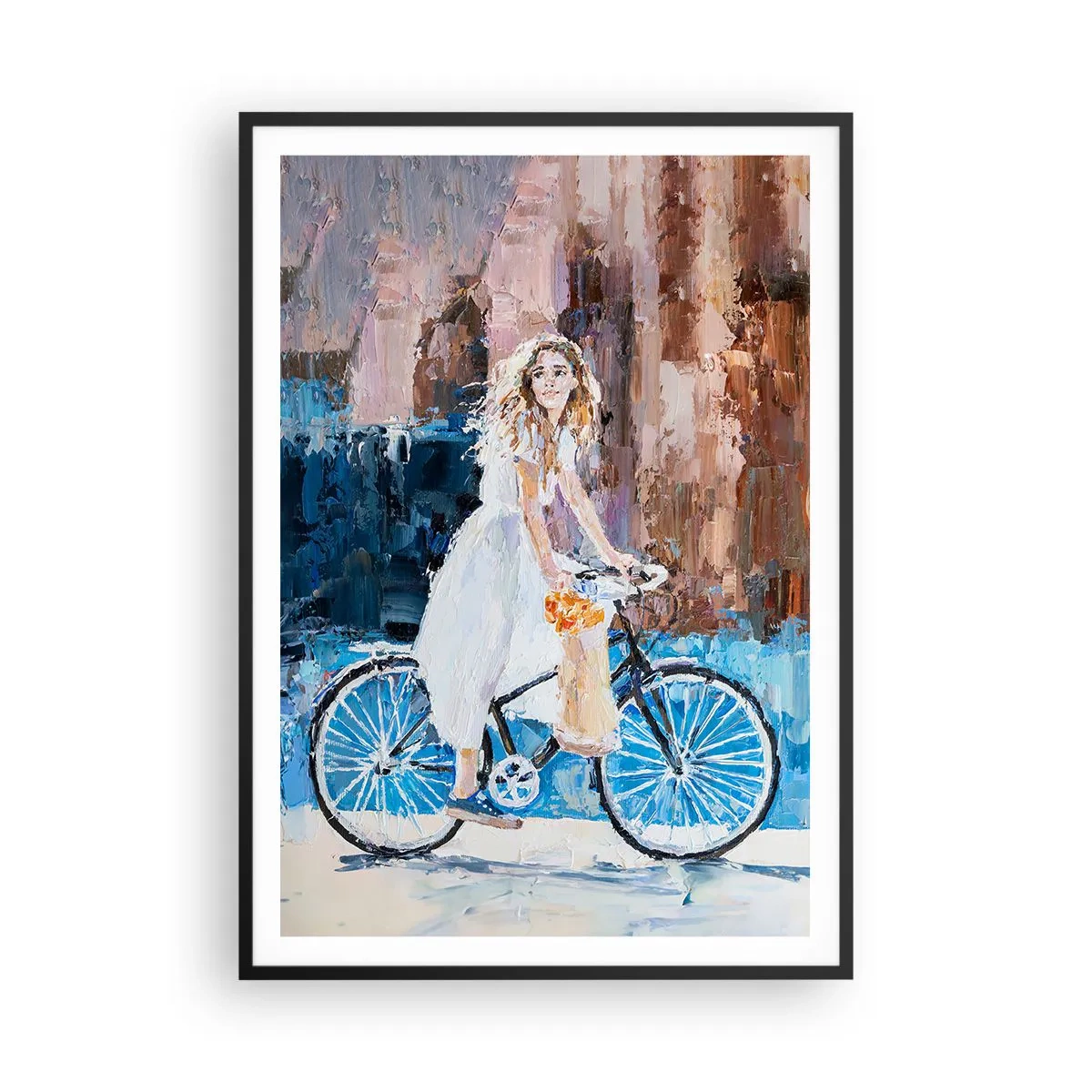 Poster in een zwarte lijst - Vreugde in de ochtend - 70x100 cm