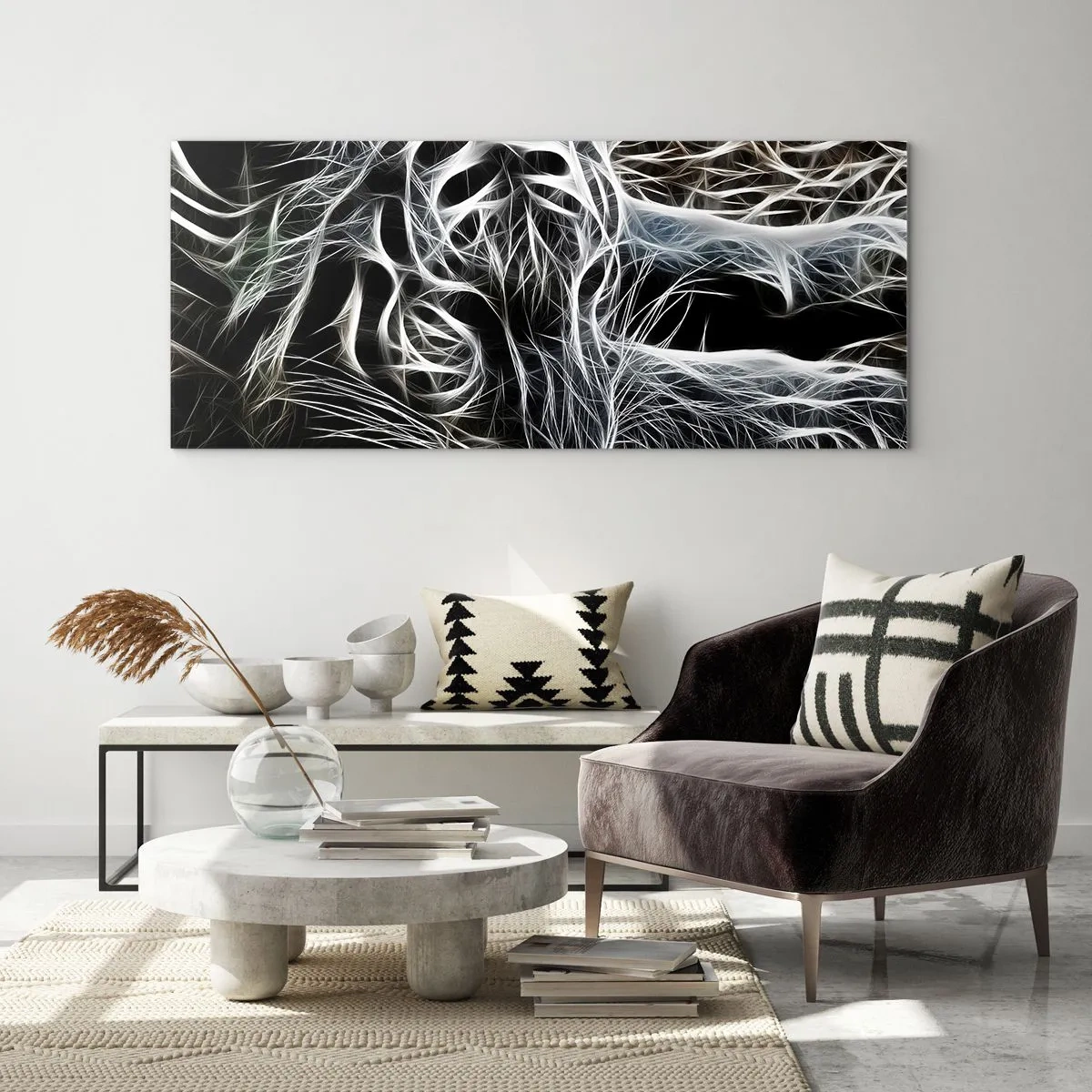 Schilderen op glas - Een onderzoek naar de lichtheid van katten - 160x50 cm