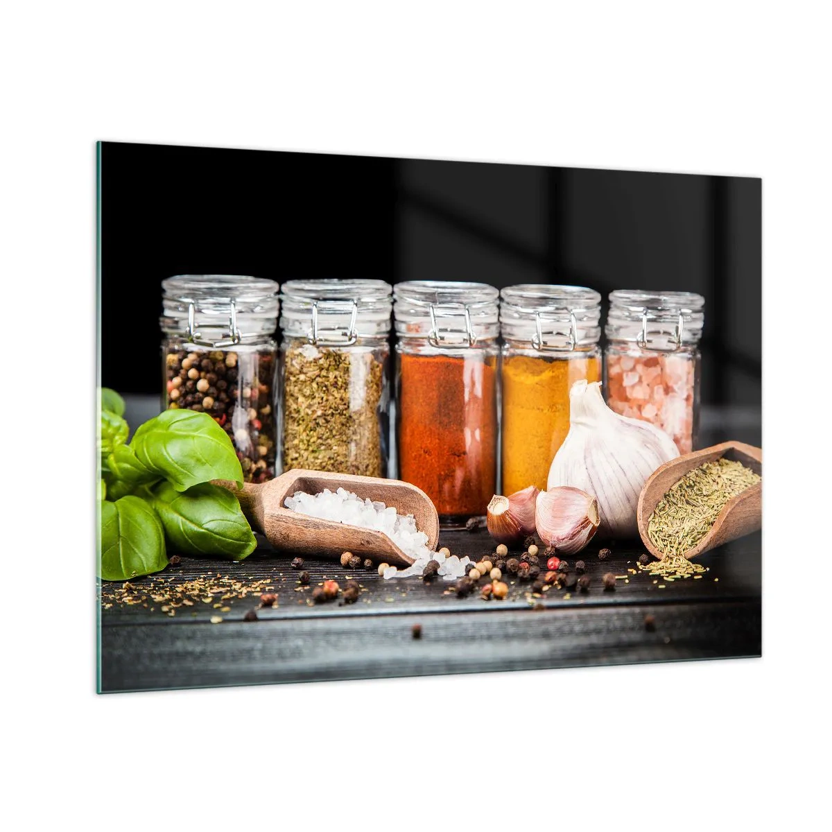 Schilderen op glas - Zodat het leven smaak heeft - 100x70 cm