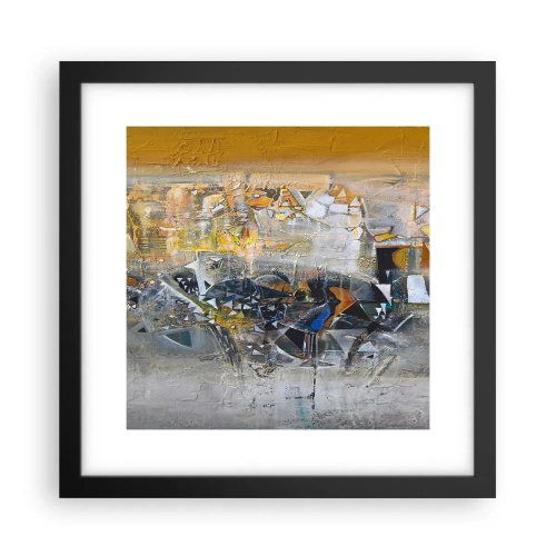 Poster in een zwarte lijst - Alles komt goed - 30x30 cm