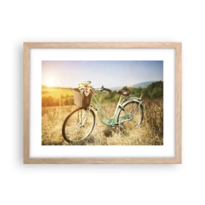 Een poster in een licht eiken lijst - Ik blijf hier nog even - 40x30 cm