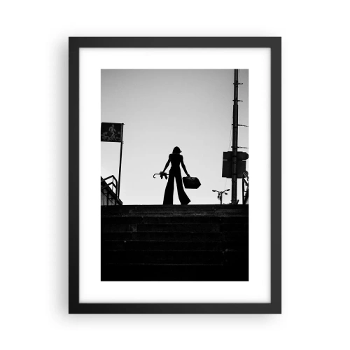 Poster in een zwarte lijst - Stedelijk dwalen - 30x40 cm