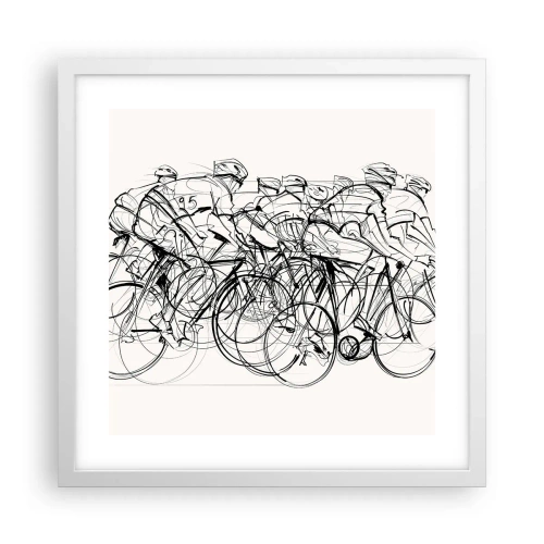 Poster in een witte lijst - Samen als team - 40x40 cm
