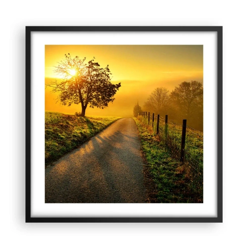 Poster in een zwarte lijst - Honingmiddag - 50x50 cm