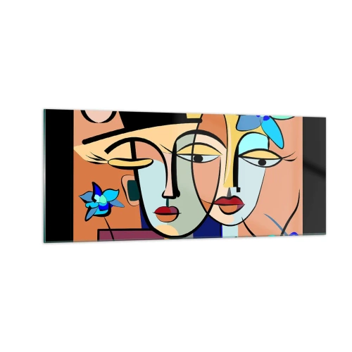 Schilderen op glas - Picasso's randez-vous - 100x40 cm