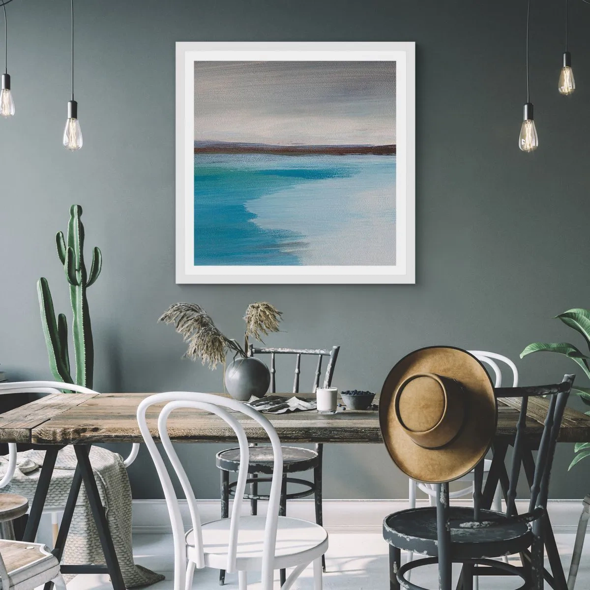 Poster in een witte lijst - Horizontaal landschap - 30x30 cm