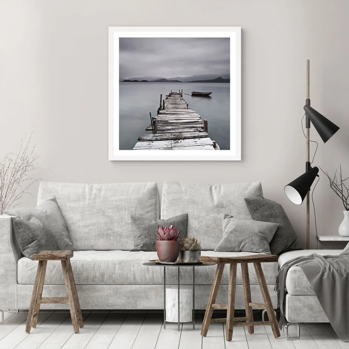 Poster in een witte lijst - Je kunt morgen gaan - 60x60 cm