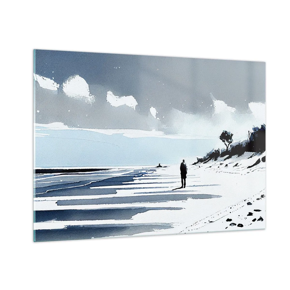 Schilderen op glas - Alleen - 100x70 cm