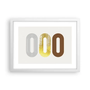 Poster in een witte lijst - Oooo! - 40x30 cm