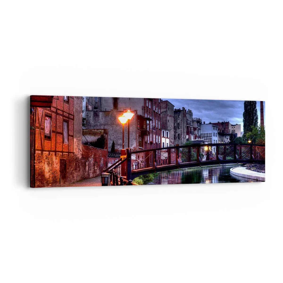 Schilderen op canvas - Zo kende je Bydgoszcz niet - 90x30 cm