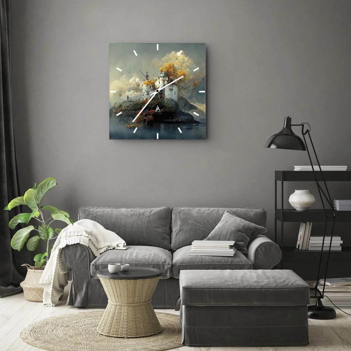 Wandklok - Klok - Het begin van een romantisch verhaal - 40x40 cm