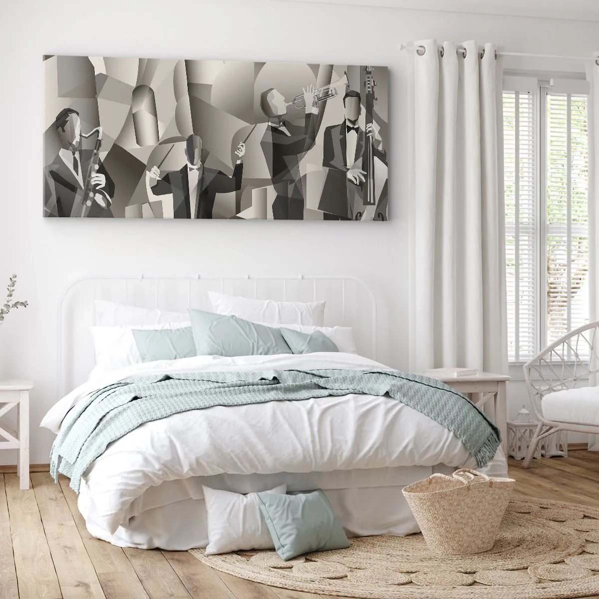 Schilderen op canvas - In de ruimte van geluiden - 120x50 cm