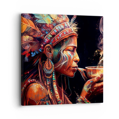 Schilderen op canvas - Magisch ritueel - 40x40 cm