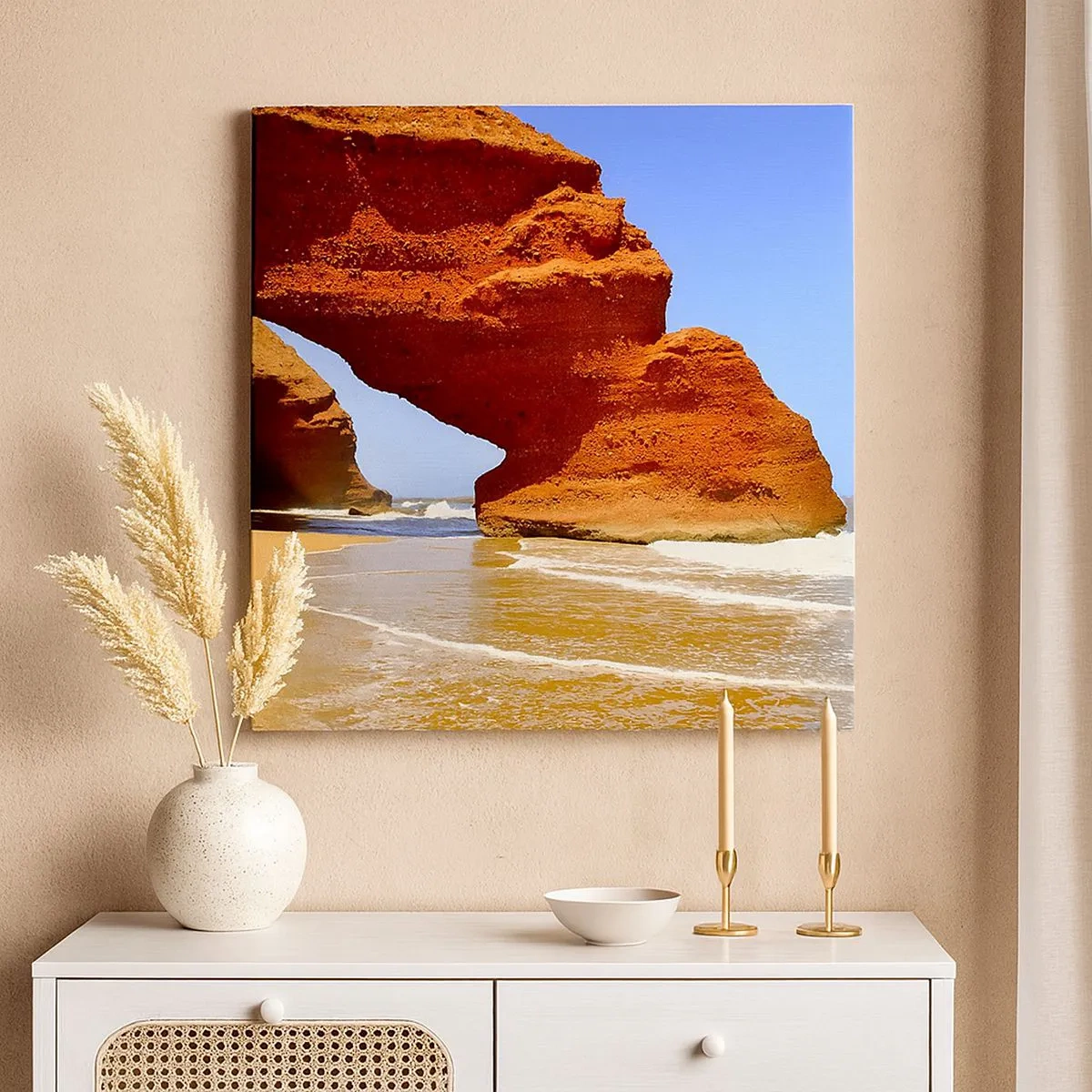 Schilderen op canvas - Water en wind  al duizen jaren - 30x30 cm