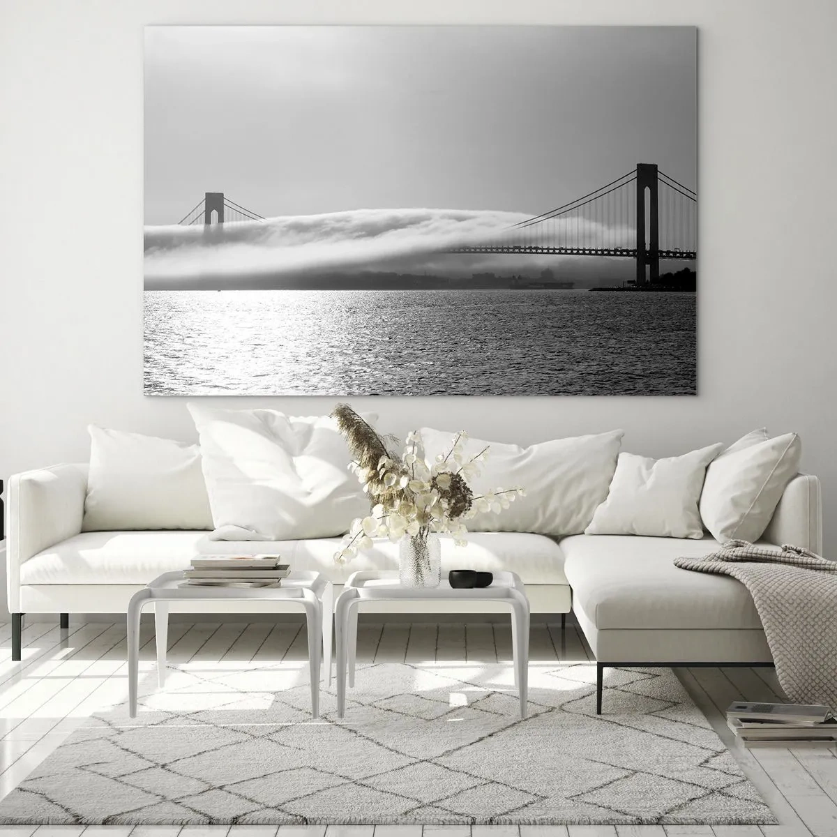 Schilderen op glas - Vaar door de Golden Gates - 100x70 cm