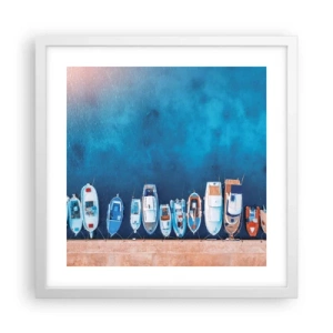 Poster in een witte lijst - In één rij - 40x40 cm