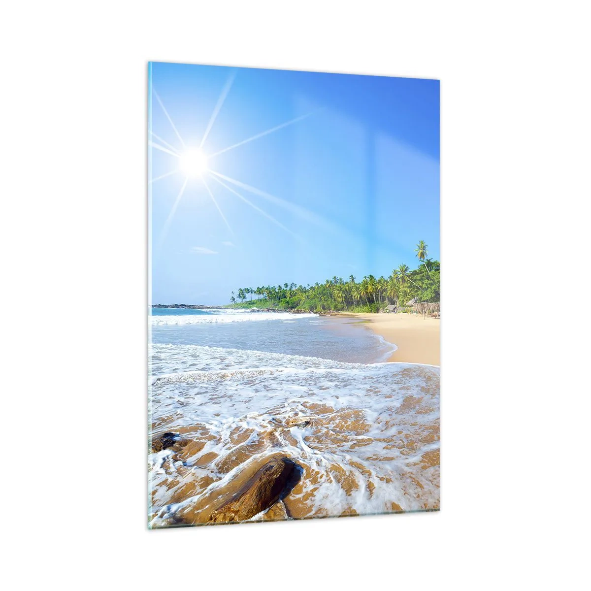 Schilderen op glas - Een exotische plek voor jou - 50x70 cm