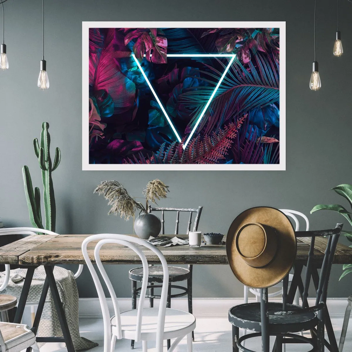 Poster - Disco-achtige tuin - 100x70 cm