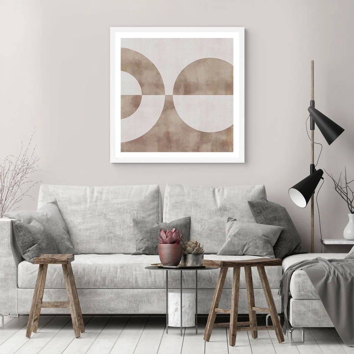 Poster in een witte lijst - Gelijkenissen en verschillen - 60x60 cm