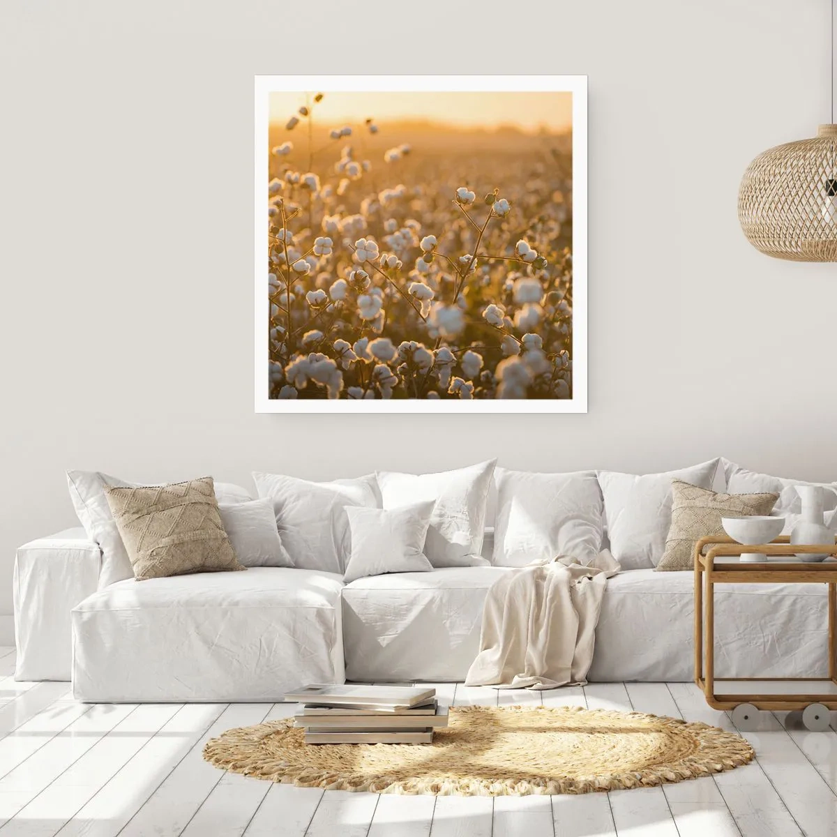Poster - Pluizig veld - 50x50 cm