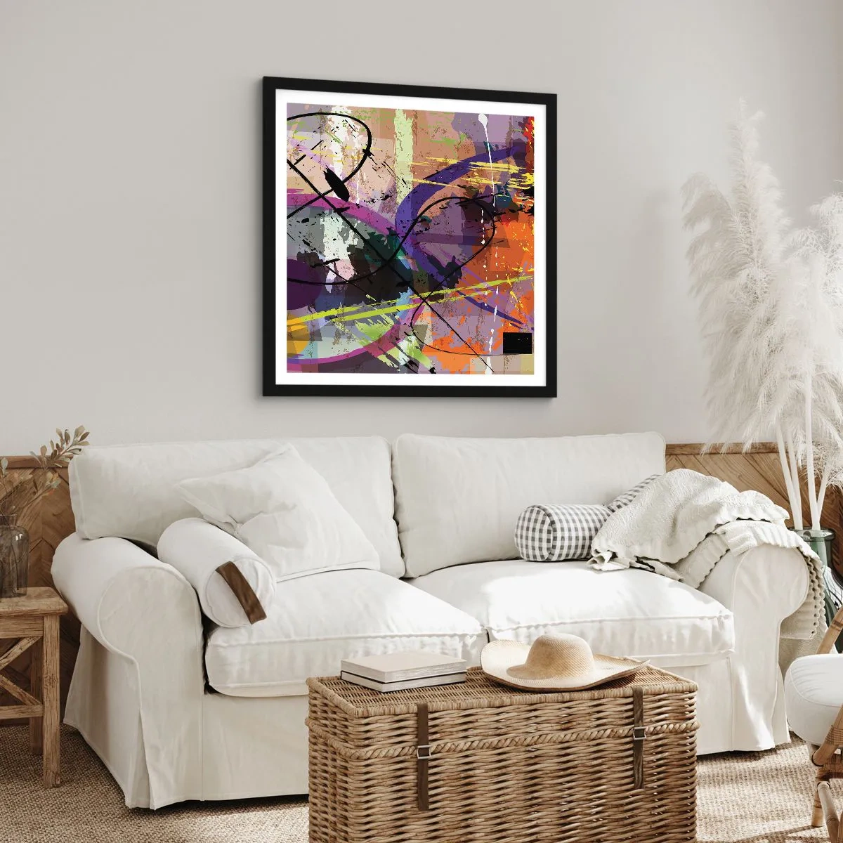 Poster in een zwarte lijst - Je kunt rechtdoor of rondom - 40x40 cm