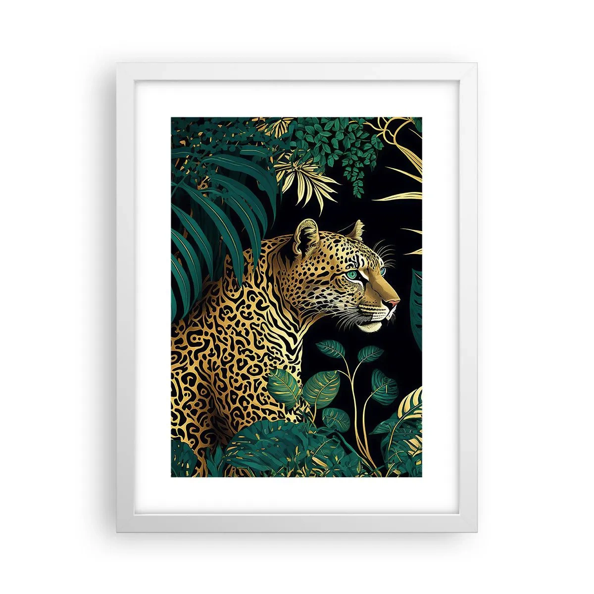 Poster in een witte lijst - Een gastheer in de jungle - 30x40 cm