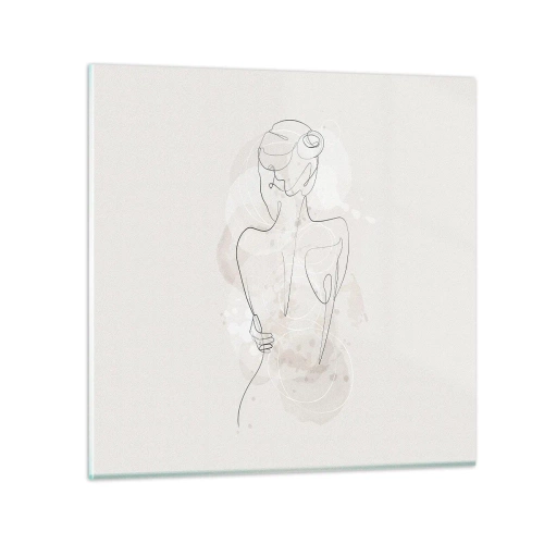 Schilderen op glas - Als een gevoelig instrument - 40x40 cm
