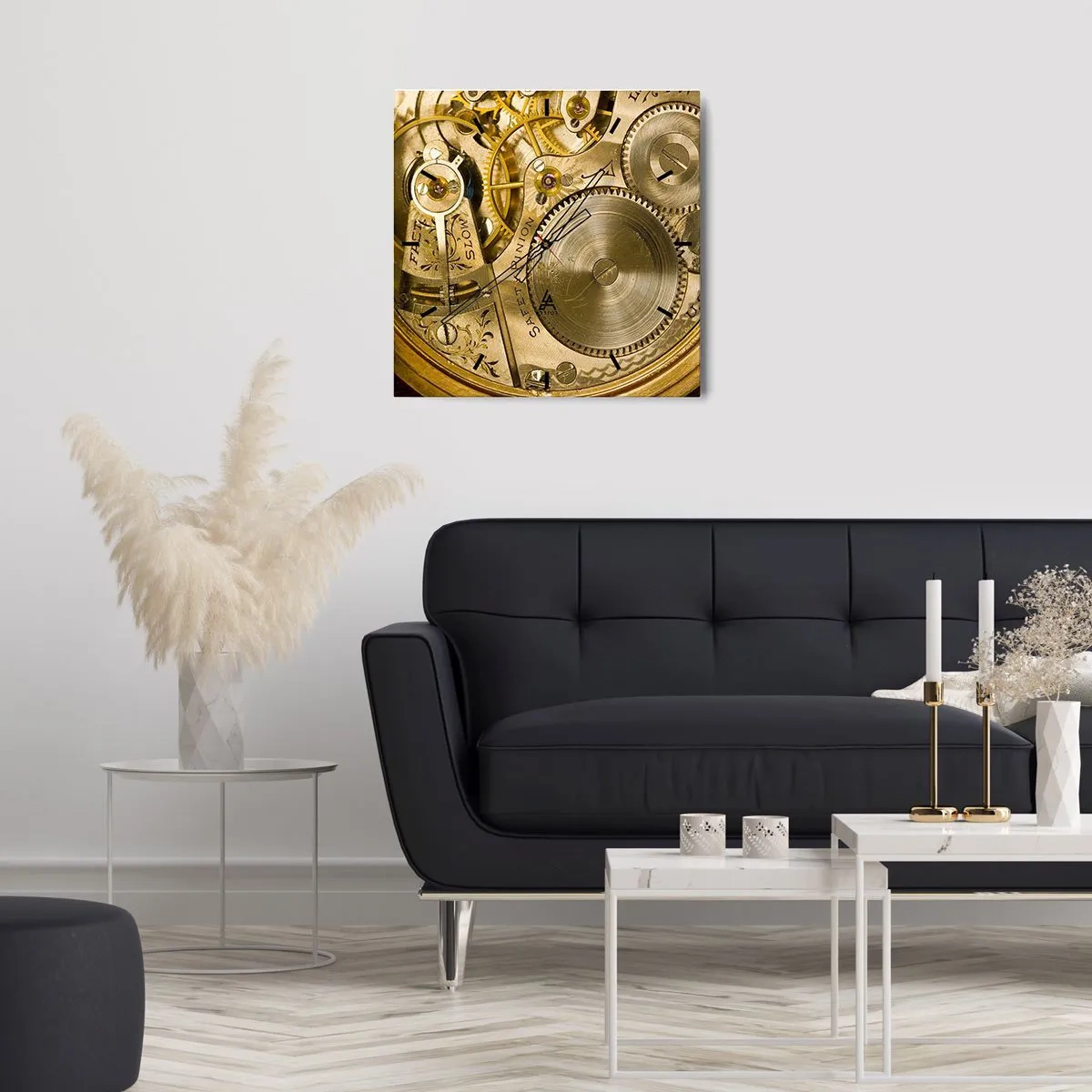 Wandklok - Klok - Ga met de tijd mee - 30x30 cm