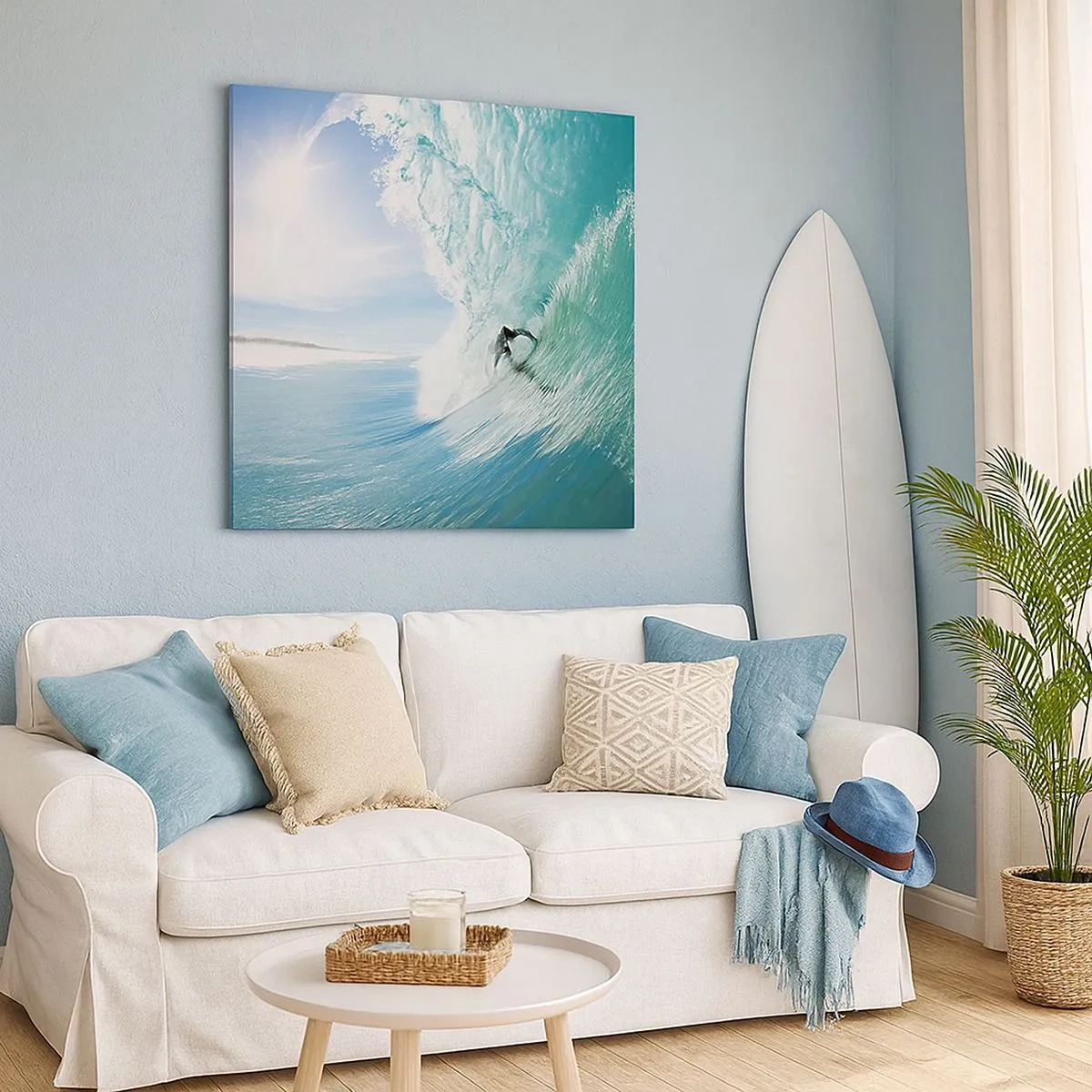 Schilderen op canvas - Altijd op de golf - 30x30 cm