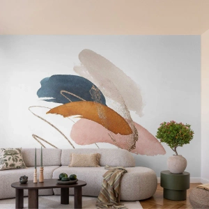 Fotobehang Premium Sand - Gevleugelde compositie - Abstractie, Deel, Ontwerp - 150x105 cm