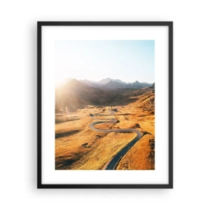 Poster in een zwarte lijst - In een gouden vallei - 40x50 cm