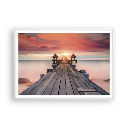 Poster in een witte lijst - West in het Oosten - 100x70 cm