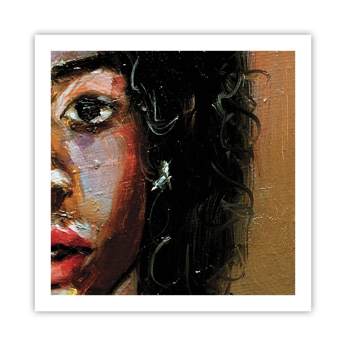 Poster - Zwart en gloed - 60x60 cm