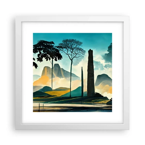 Poster in een witte lijst - Nog hoger en hoger - 30x30 cm