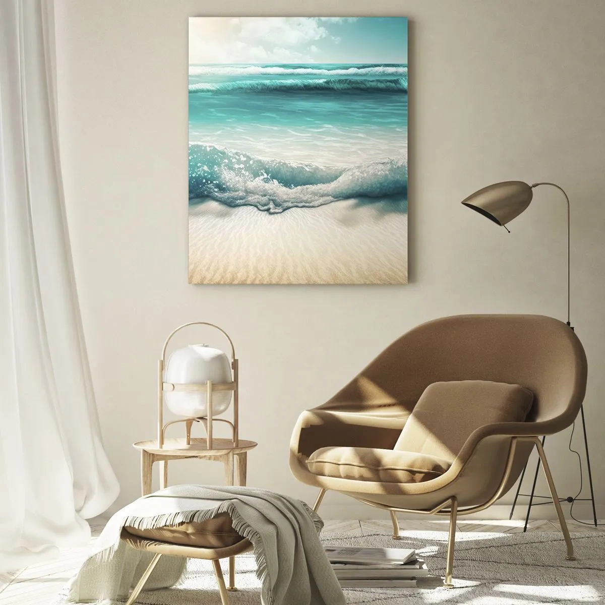 Schilderen op glas - De vrede van de oceaan - 50x70 cm