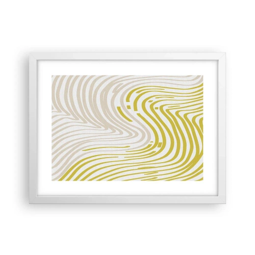 Poster in een witte lijst - Een compositie met een zachte buiging - 40x30 cm